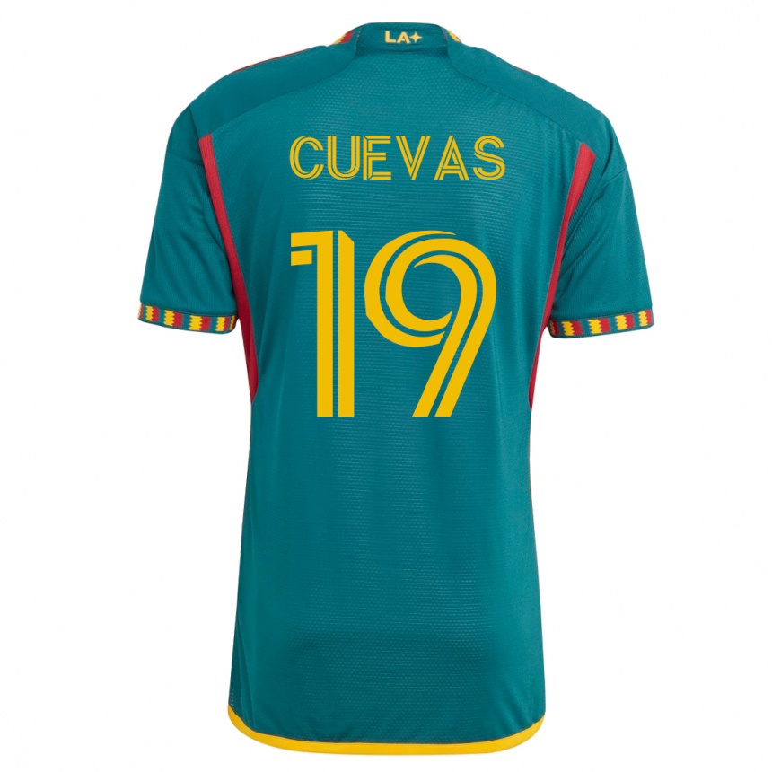 Kinder Fußball Mauricio Cuevas #19 Grün Auswärtstrikot Trikot 2023/24 T-Shirt Luxemburg