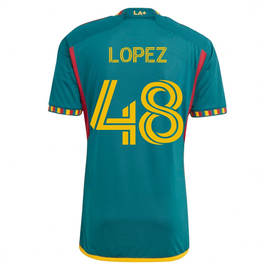 Kinder Fußball Diego López #48 Grün Auswärtstrikot Trikot 2023/24 T-Shirt Luxemburg