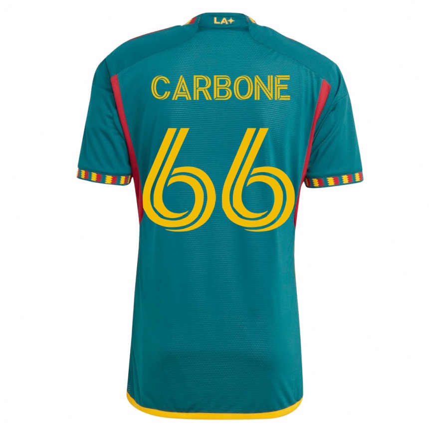 Kinder Fußball Matteo Carbone #66 Grün Auswärtstrikot Trikot 2023/24 T-Shirt Luxemburg