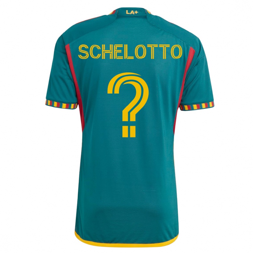 Kinder Fußball Nicolas Barros Schelotto #0 Grün Auswärtstrikot Trikot 2023/24 T-Shirt Luxemburg