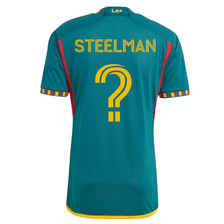 Kinder Fußball Maximus Steelman #0 Grün Auswärtstrikot Trikot 2023/24 T-Shirt Luxemburg