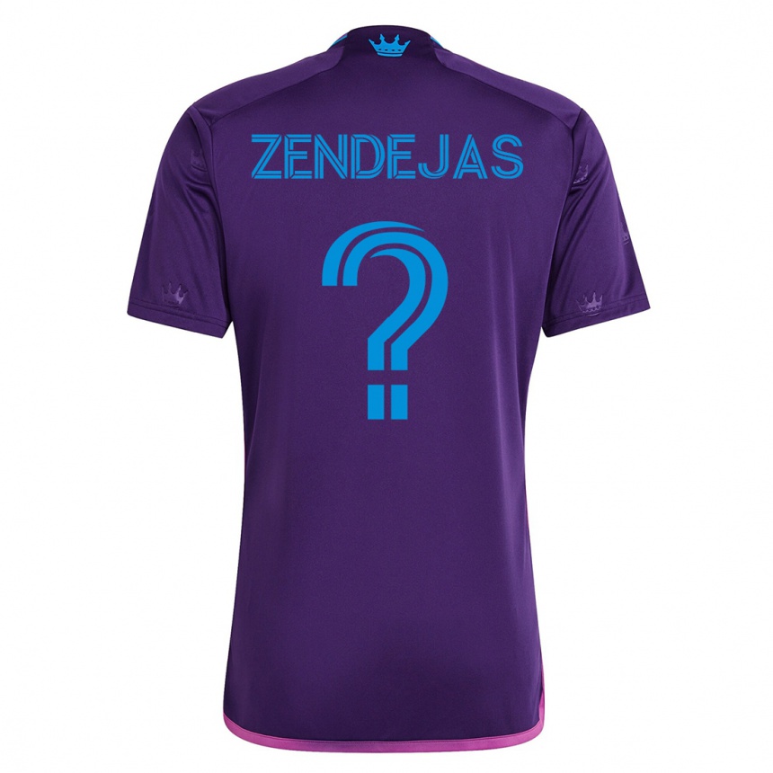 Kinder Fußball Adrián Zendejas #0 Violett Auswärtstrikot Trikot 2023/24 T-Shirt Luxemburg