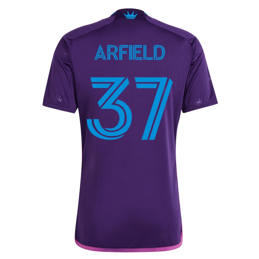Kinder Fußball Scott Arfield #37 Violett Auswärtstrikot Trikot 2023/24 T-Shirt Luxemburg