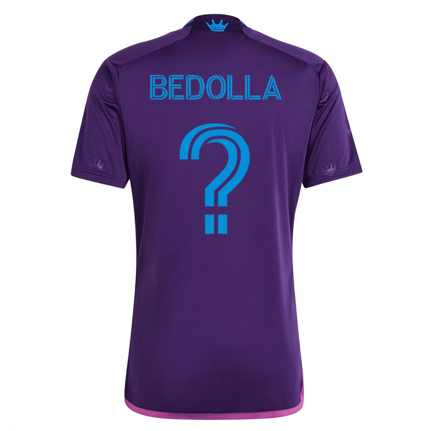 Kinder Fußball Brando Bedolla #0 Violett Auswärtstrikot Trikot 2023/24 T-Shirt Luxemburg