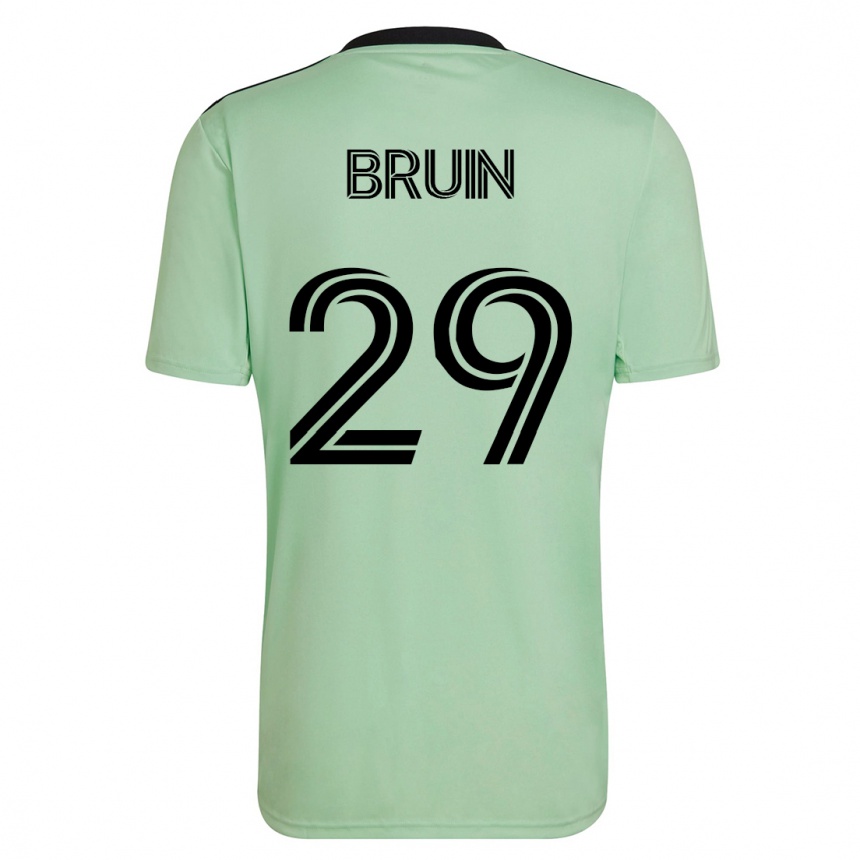 Kinder Fußball Will Bruin #29 Hellgrün Auswärtstrikot Trikot 2023/24 T-Shirt Luxemburg