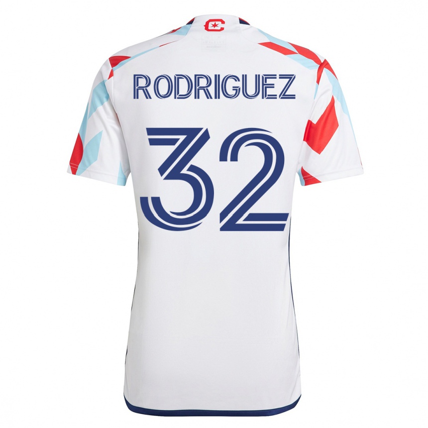Kinder Fußball Missael Rodríguez #32 Weiß Blau Auswärtstrikot Trikot 2023/24 T-Shirt Luxemburg