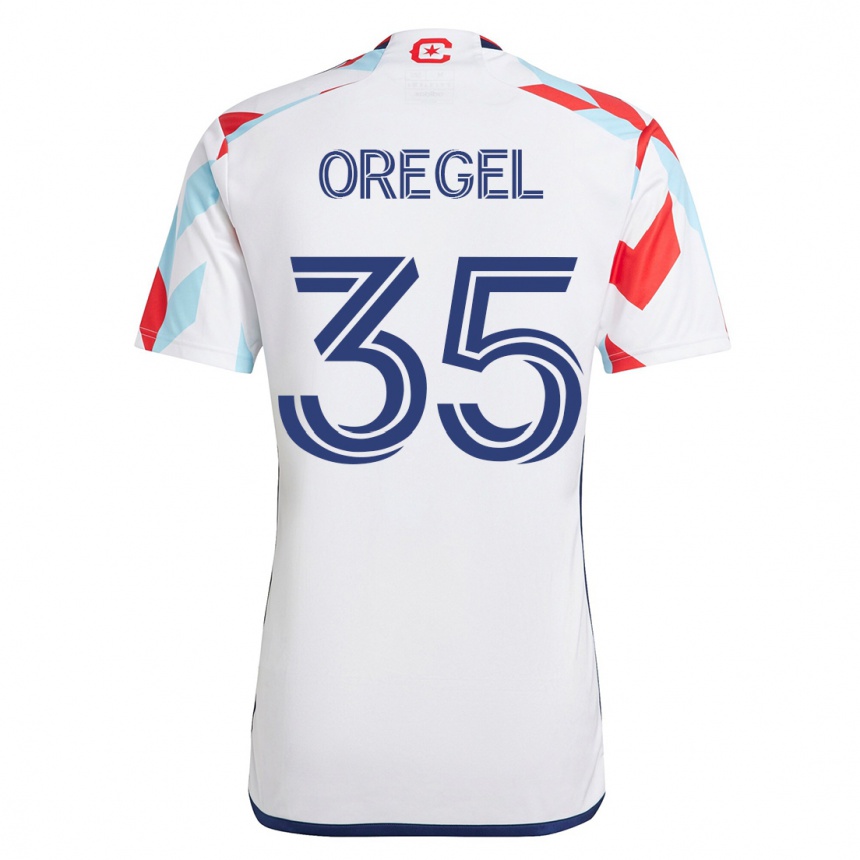 Kinder Fußball Sergio Oregel #35 Weiß Blau Auswärtstrikot Trikot 2023/24 T-Shirt Luxemburg
