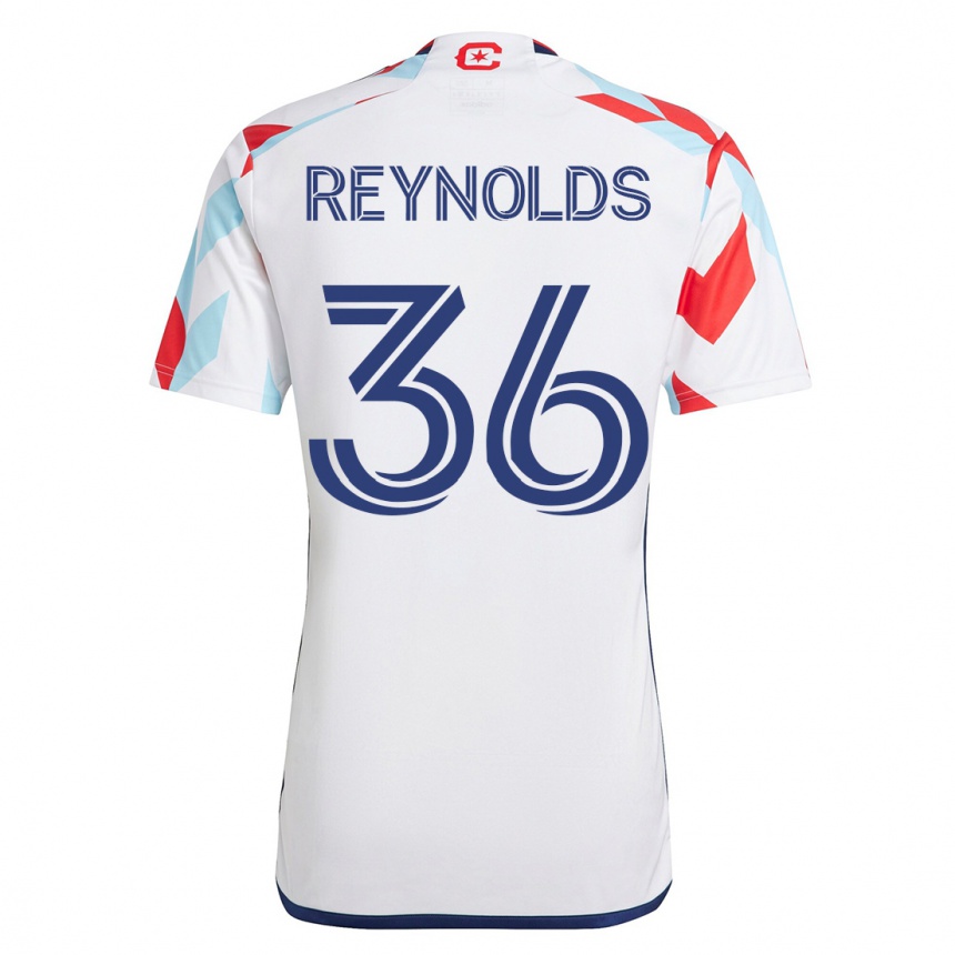 Kinder Fußball Justin Reynolds #36 Weiß Blau Auswärtstrikot Trikot 2023/24 T-Shirt Luxemburg