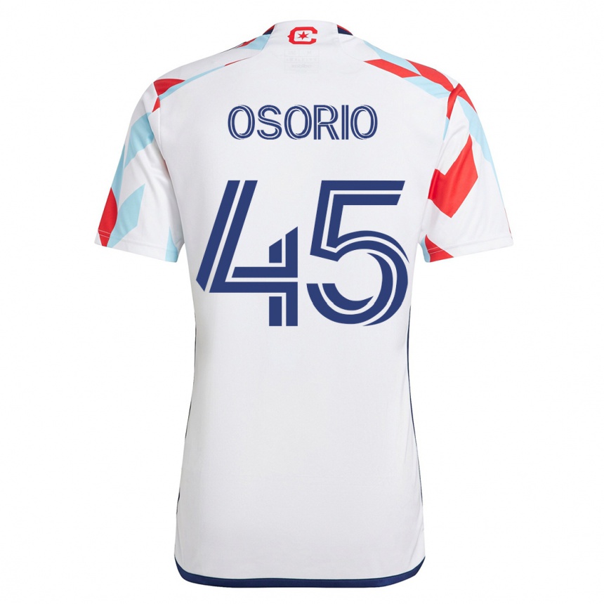 Kinder Fußball Harold Osorio #45 Weiß Blau Auswärtstrikot Trikot 2023/24 T-Shirt Luxemburg