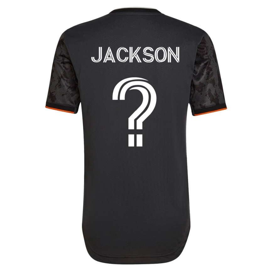 Kinder Fußball Parker Jackson #0 Schwarz Auswärtstrikot Trikot 2023/24 T-Shirt Luxemburg