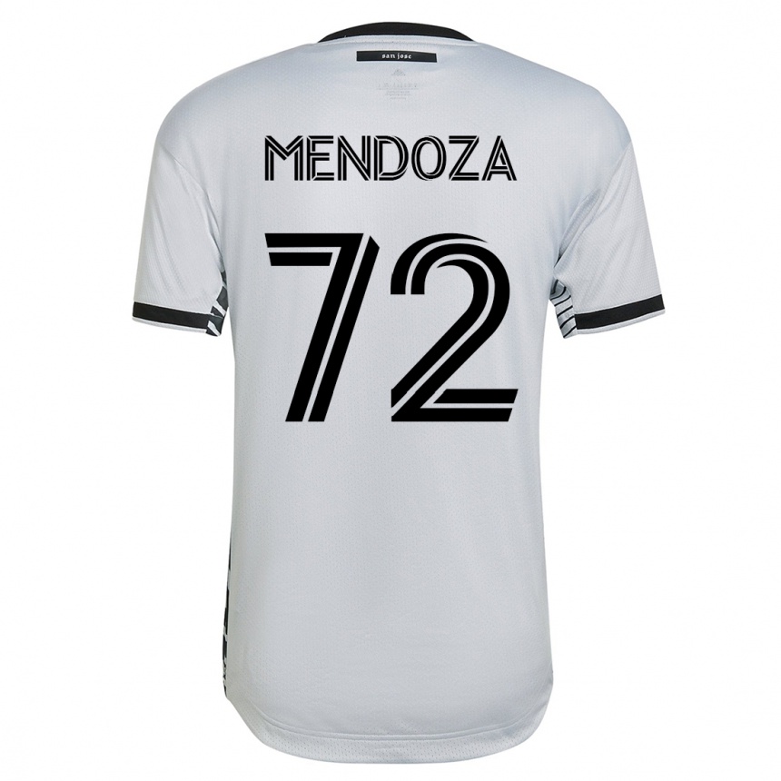 Kinder Fußball Edwyn Mendoza #72 Weiß Auswärtstrikot Trikot 2023/24 T-Shirt Luxemburg