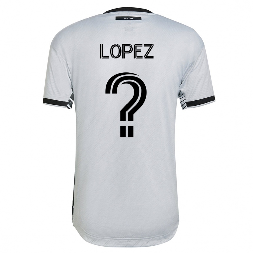 Kinder Fußball Mateo Lopez #0 Weiß Auswärtstrikot Trikot 2023/24 T-Shirt Luxemburg