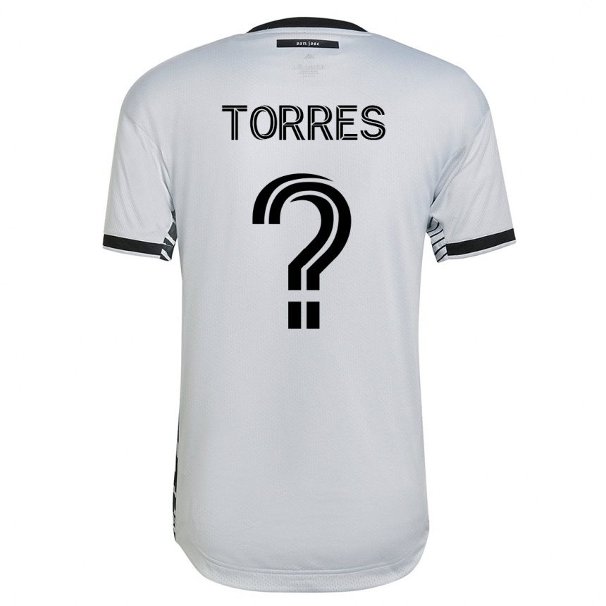 Kinder Fußball Jorge Torres #0 Weiß Auswärtstrikot Trikot 2023/24 T-Shirt Luxemburg