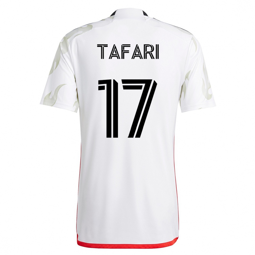 Kinder Fußball Nkosi Tafari #17 Weiß Auswärtstrikot Trikot 2023/24 T-Shirt Luxemburg