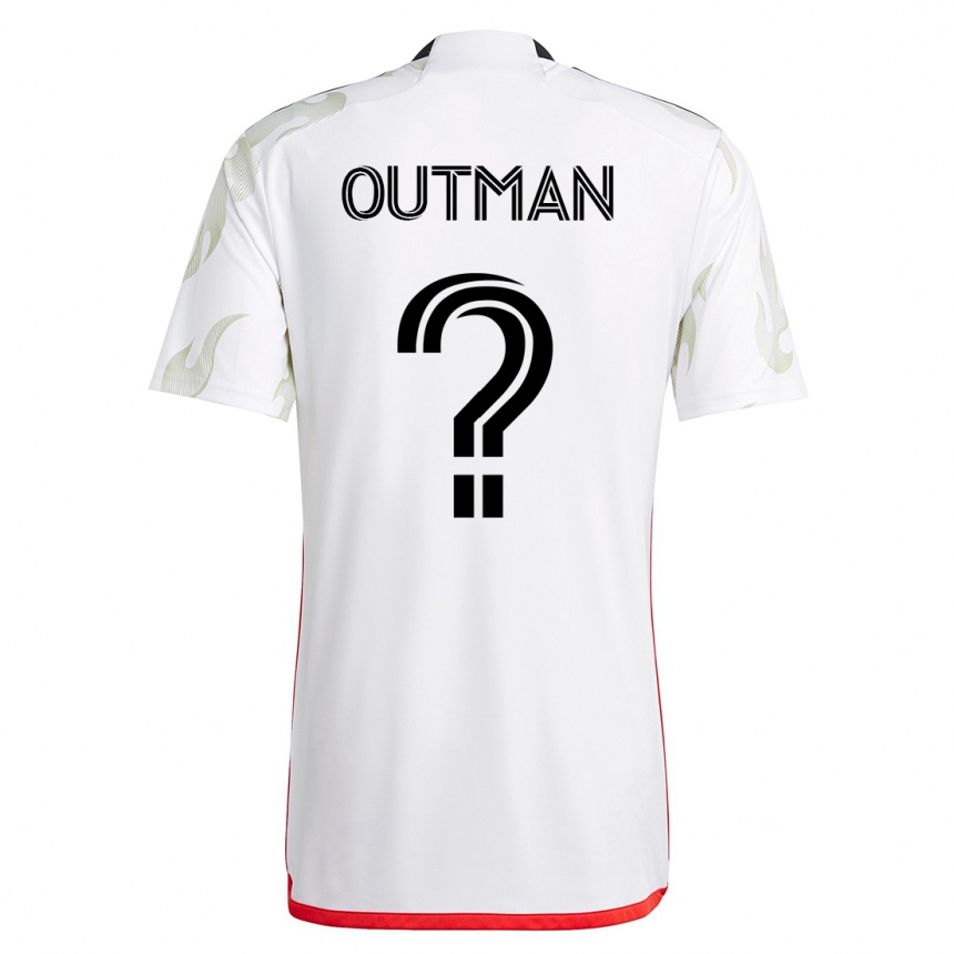 Kinder Fußball Bryce Outman #0 Weiß Auswärtstrikot Trikot 2023/24 T-Shirt Luxemburg
