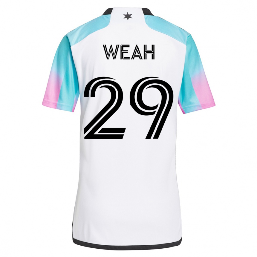Kinder Fußball Patrick Weah #29 Weiß Auswärtstrikot Trikot 2023/24 T-Shirt Luxemburg