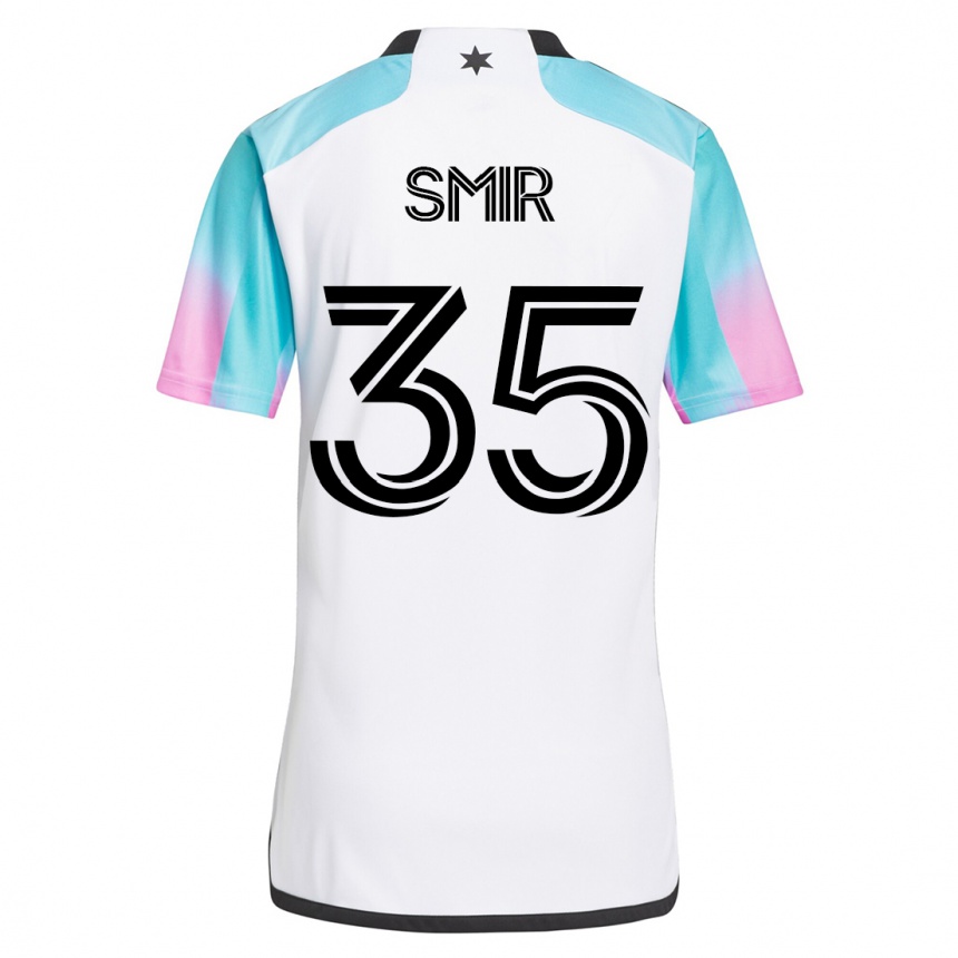 Kinder Fußball Alec Smir #35 Weiß Auswärtstrikot Trikot 2023/24 T-Shirt Luxemburg