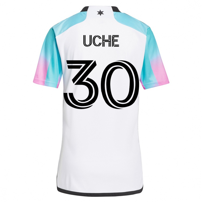 Kinder Fußball Cc Uche #30 Weiß Auswärtstrikot Trikot 2023/24 T-Shirt Luxemburg
