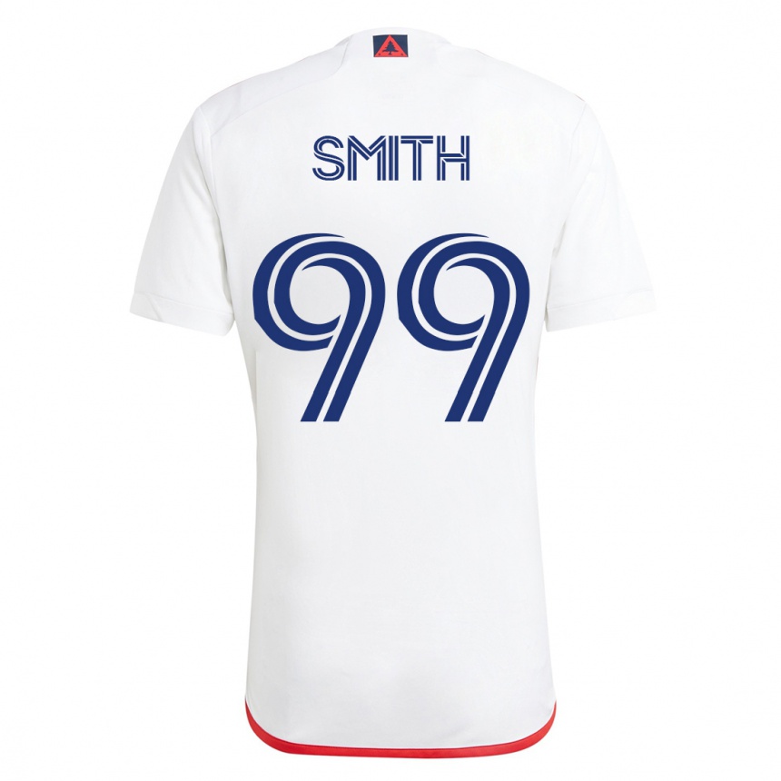 Kinder Fußball Jordan Adebayo-Smith #99 Weiß Rot Auswärtstrikot Trikot 2023/24 T-Shirt Luxemburg
