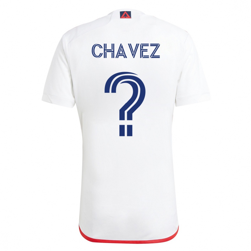 Kinder Fußball Gabriel Chávez #0 Weiß Rot Auswärtstrikot Trikot 2023/24 T-Shirt Luxemburg