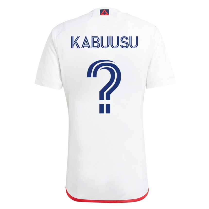 Kinder Fußball Jamie Kabuusu #0 Weiß Rot Auswärtstrikot Trikot 2023/24 T-Shirt Luxemburg