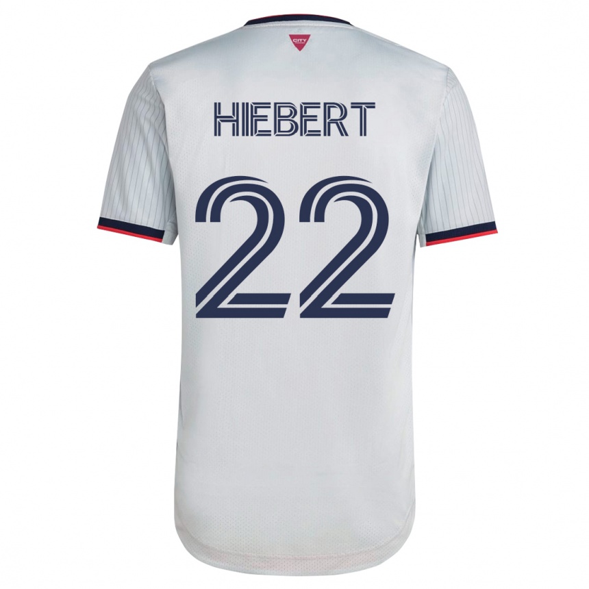 Kinder Fußball Kyle Hiebert #22 Weiß Auswärtstrikot Trikot 2023/24 T-Shirt Luxemburg