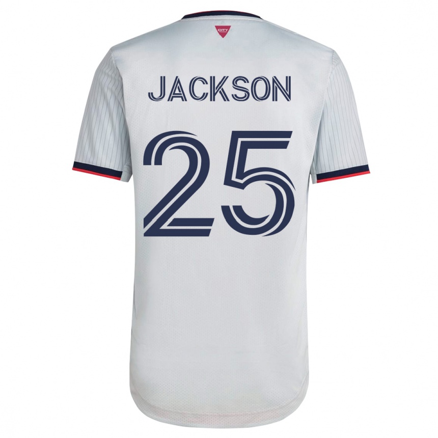 Kinder Fußball Aziel Jackson #25 Weiß Auswärtstrikot Trikot 2023/24 T-Shirt Luxemburg