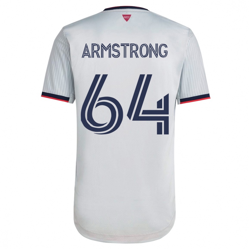 Kinder Fußball Dida Armstrong #64 Weiß Auswärtstrikot Trikot 2023/24 T-Shirt Luxemburg