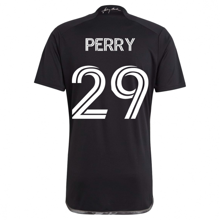 Kinder Fußball Nebiyou Perry #29 Schwarz Auswärtstrikot Trikot 2023/24 T-Shirt Luxemburg