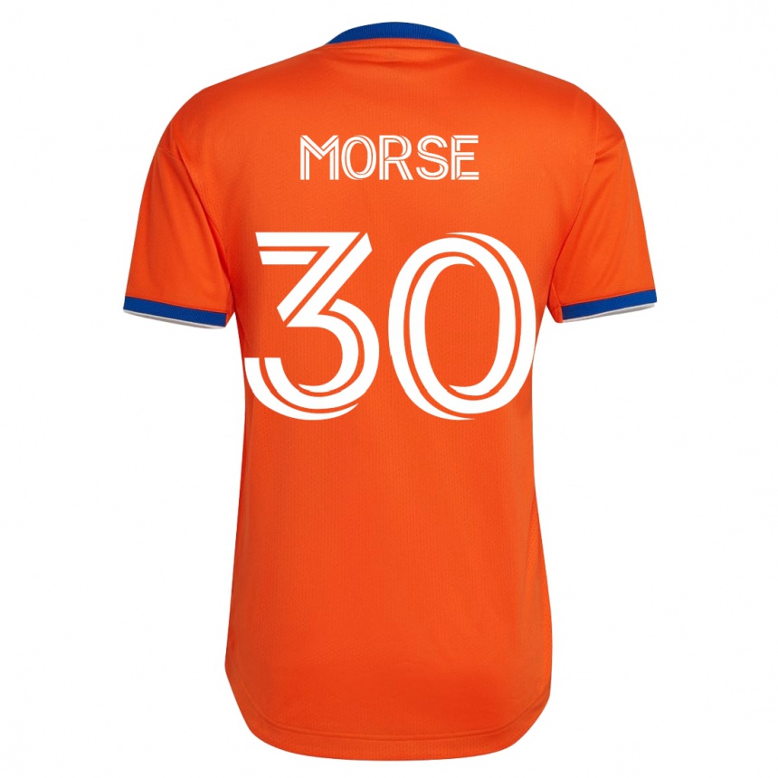 Kinder Fußball Hunter Morse #30 Weiß Auswärtstrikot Trikot 2023/24 T-Shirt Luxemburg