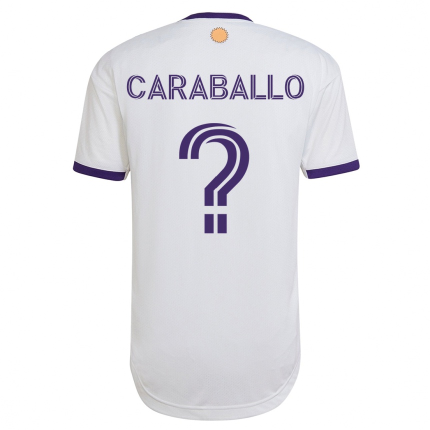 Kinder Fußball Gustavo Caraballo #0 Weiß Auswärtstrikot Trikot 2023/24 T-Shirt Luxemburg