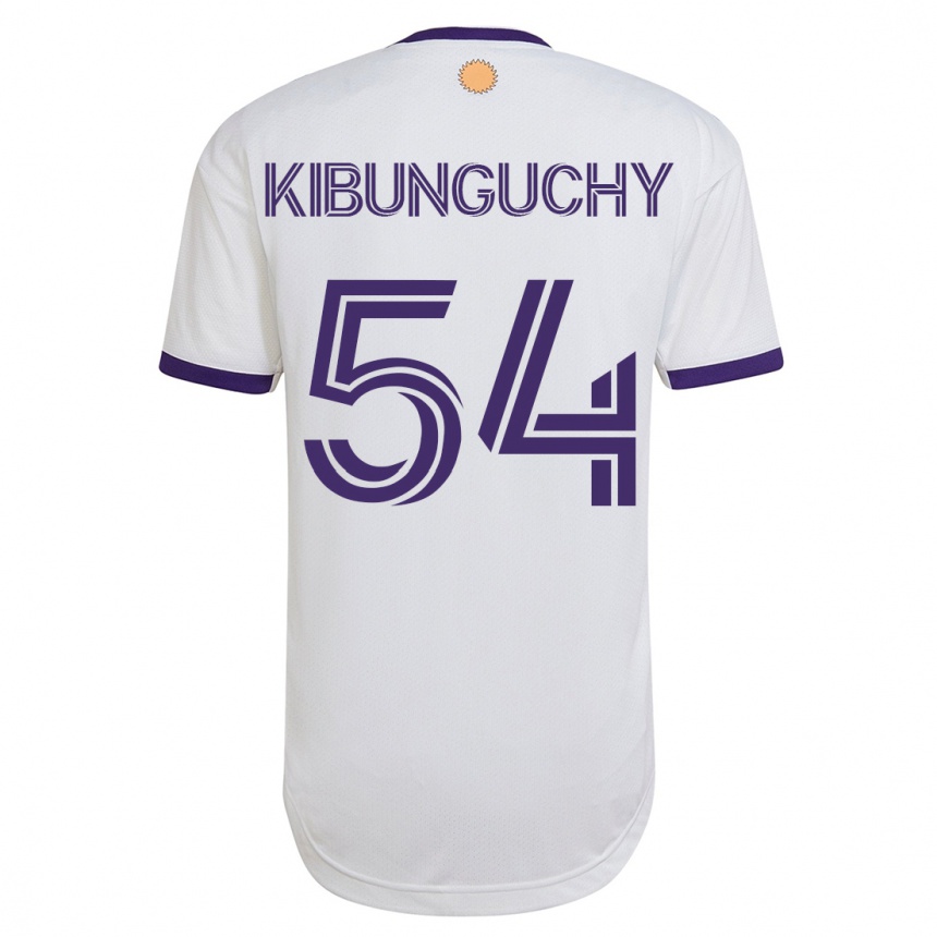 Kinder Fußball Nabi Kibunguchy #54 Weiß Auswärtstrikot Trikot 2023/24 T-Shirt Luxemburg