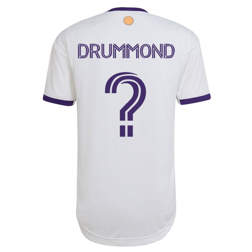 Kinder Fußball Owen Drummond #0 Weiß Auswärtstrikot Trikot 2023/24 T-Shirt Luxemburg