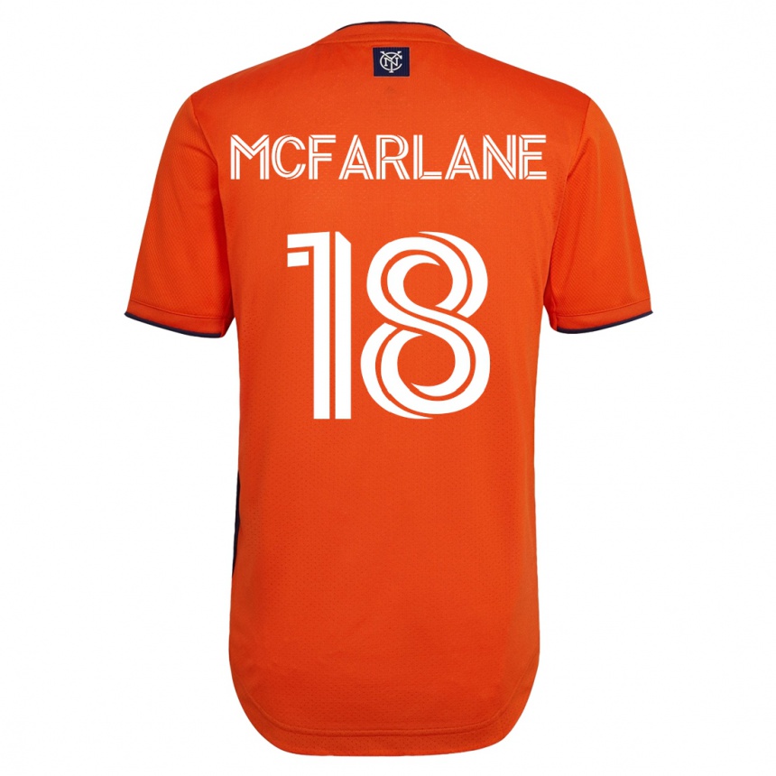 Kinder Fußball Christian Mcfarlane #18 Schwarz Auswärtstrikot Trikot 2023/24 T-Shirt Luxemburg
