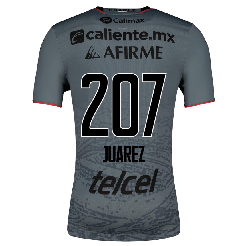 Kinder Fußball José Juárez #207 Grau Auswärtstrikot Trikot 2023/24 T-Shirt Luxemburg