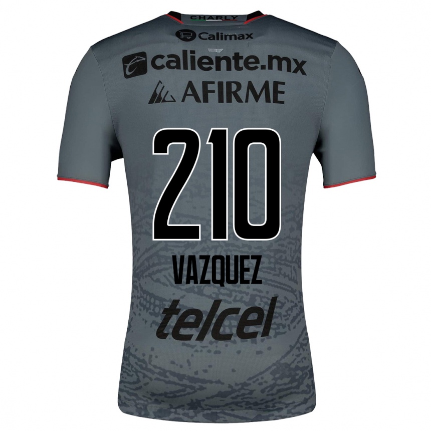 Kinder Fußball Daniel Vázquez #210 Grau Auswärtstrikot Trikot 2023/24 T-Shirt Luxemburg