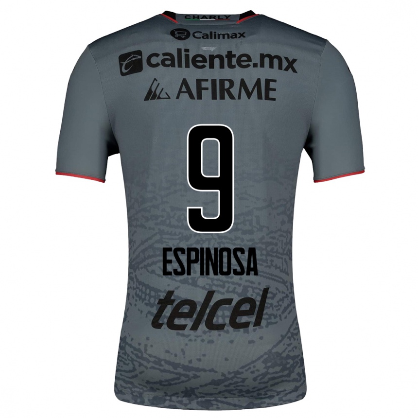Kinder Fußball Daniela Espinosa #9 Grau Auswärtstrikot Trikot 2023/24 T-Shirt Luxemburg