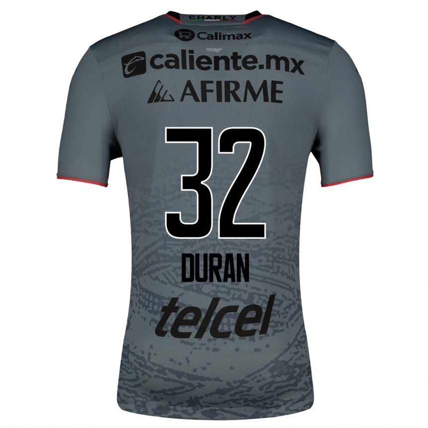 Kinder Fußball Ailed Duran #32 Grau Auswärtstrikot Trikot 2023/24 T-Shirt Luxemburg