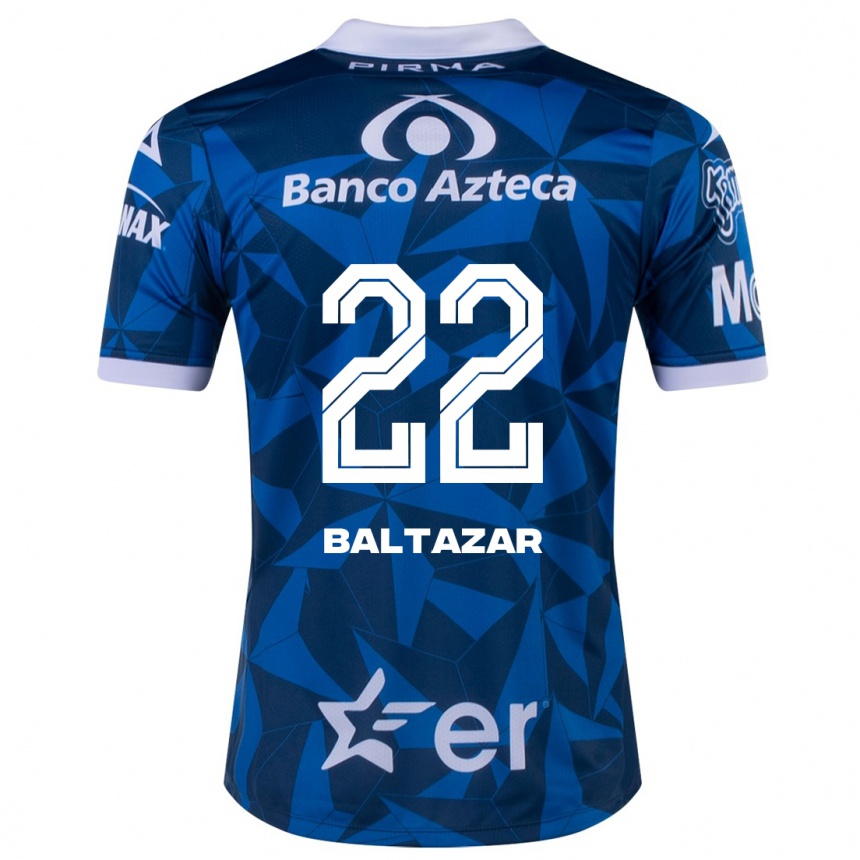 Kinder Fußball Carlos Baltazar #22 Blau Auswärtstrikot Trikot 2023/24 T-Shirt Luxemburg