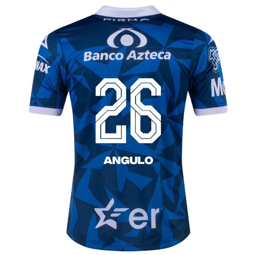 Kinder Fußball Brayan Angulo #26 Blau Auswärtstrikot Trikot 2023/24 T-Shirt Luxemburg