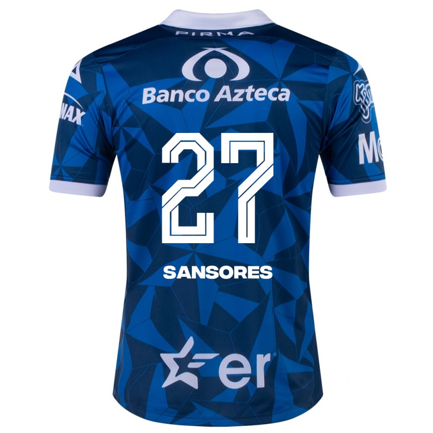 Kinder Fußball Miguel Sansores #27 Blau Auswärtstrikot Trikot 2023/24 T-Shirt Luxemburg