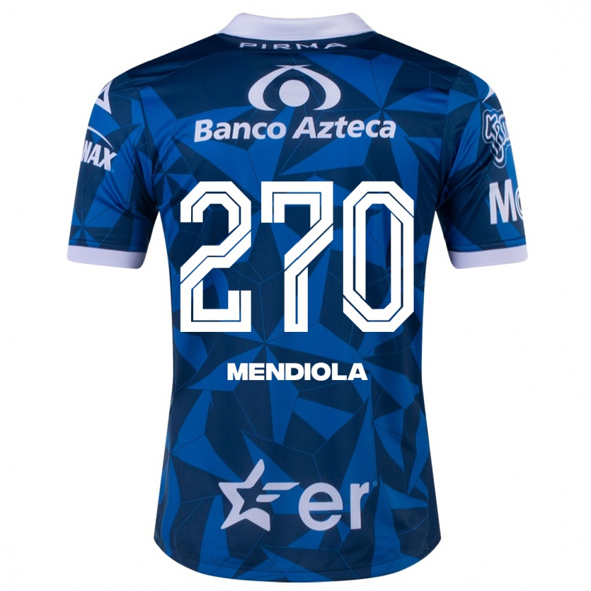 Kinder Fußball Carlos Mendiola #270 Blau Auswärtstrikot Trikot 2023/24 T-Shirt Luxemburg