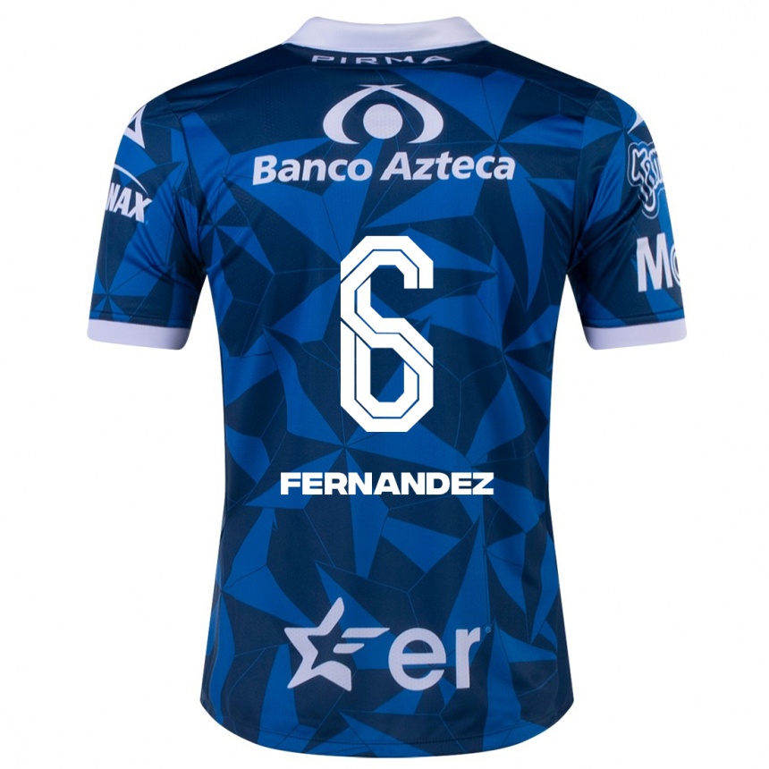 Kinder Fußball Liliana Fernández #6 Blau Auswärtstrikot Trikot 2023/24 T-Shirt Luxemburg