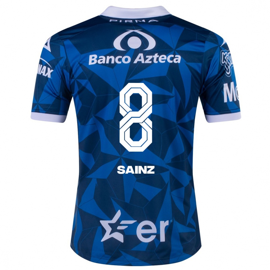 Kinder Fußball María Sainz #8 Blau Auswärtstrikot Trikot 2023/24 T-Shirt Luxemburg