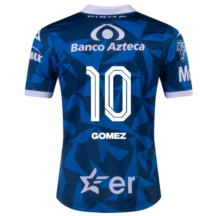 Kinder Fußball Savianna Gómez #10 Blau Auswärtstrikot Trikot 2023/24 T-Shirt Luxemburg