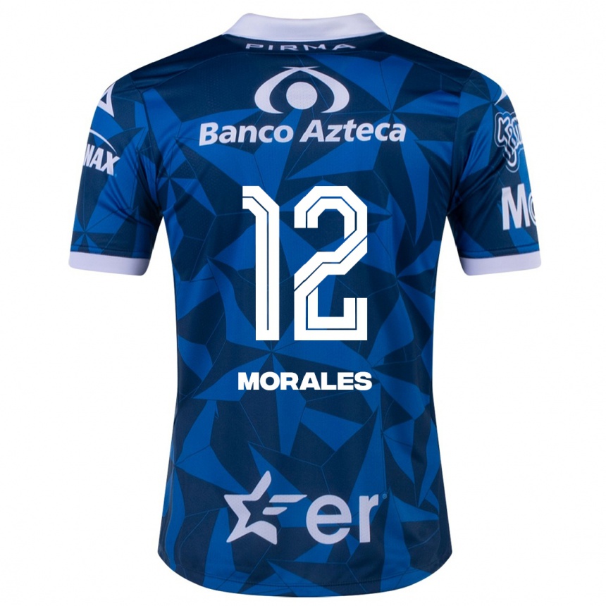 Kinder Fußball Karla Morales #12 Blau Auswärtstrikot Trikot 2023/24 T-Shirt Luxemburg