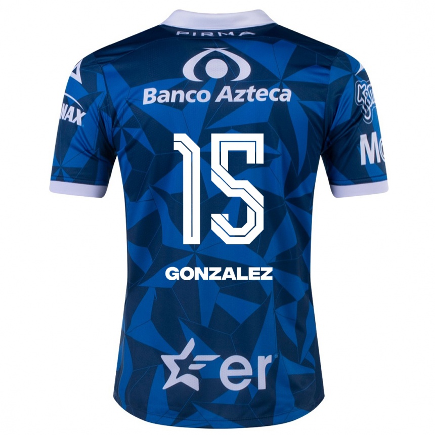Kinder Fußball Jaqueline González #15 Blau Auswärtstrikot Trikot 2023/24 T-Shirt Luxemburg