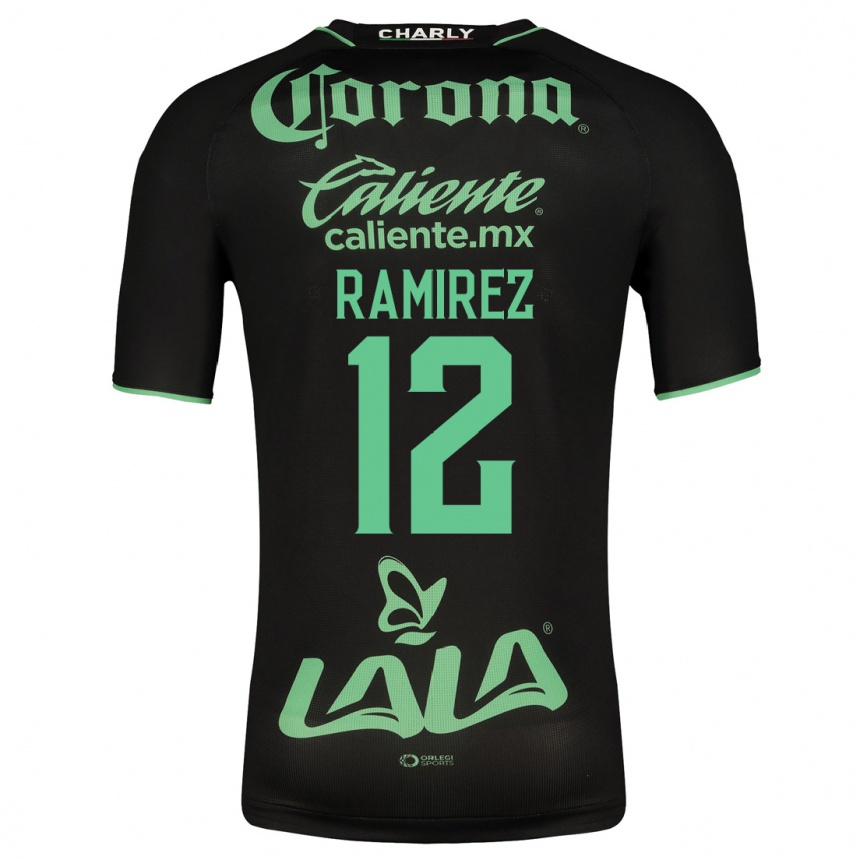 Kinder Fußball Santiago Ramírez #12 Schwarz Auswärtstrikot Trikot 2023/24 T-Shirt Luxemburg