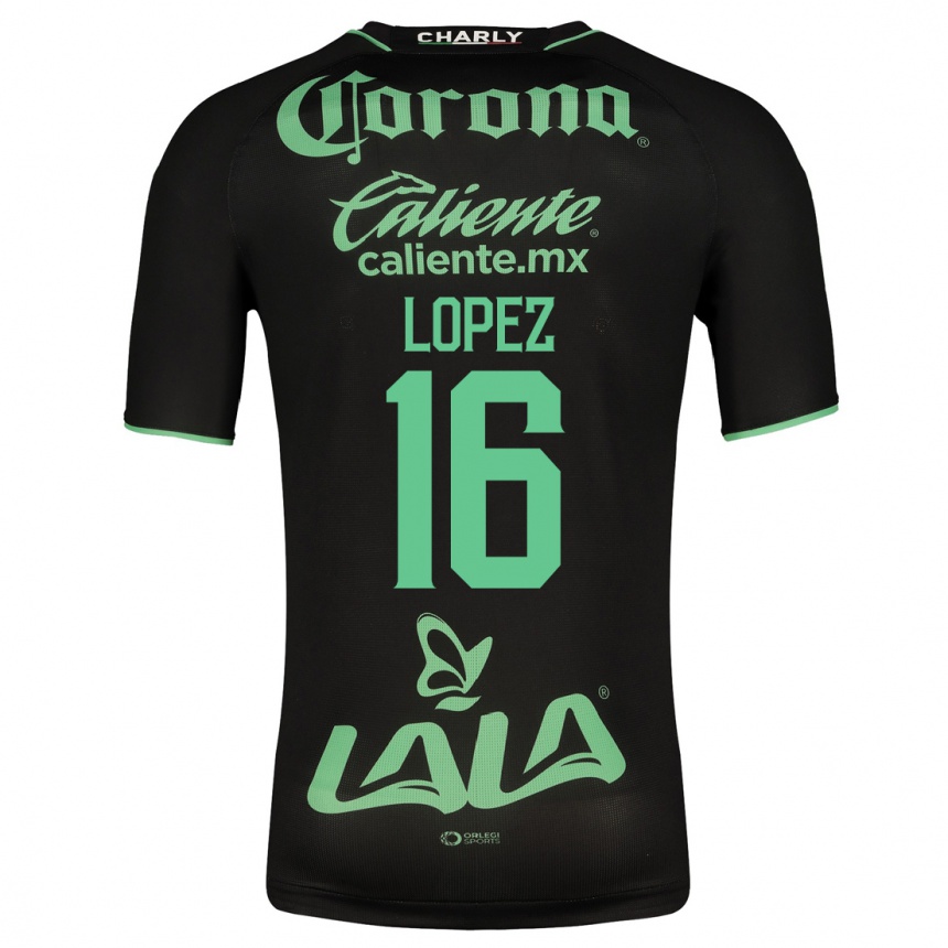 Kinder Fußball Aldo López #16 Schwarz Auswärtstrikot Trikot 2023/24 T-Shirt Luxemburg