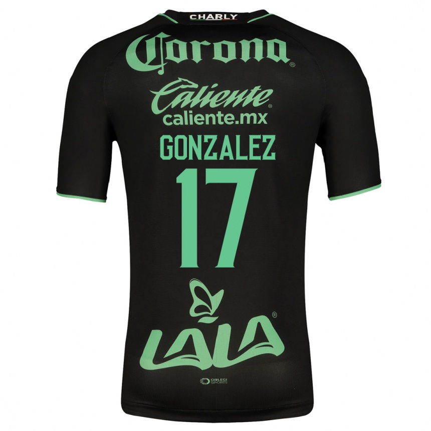 Kinder Fußball Jair González #17 Schwarz Auswärtstrikot Trikot 2023/24 T-Shirt Luxemburg